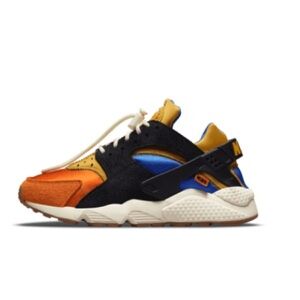 Campfire orange/black/ gold tone huarache
